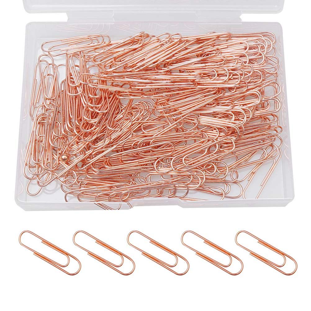 240 Pcs Rose Gold Paper Clips — image 1