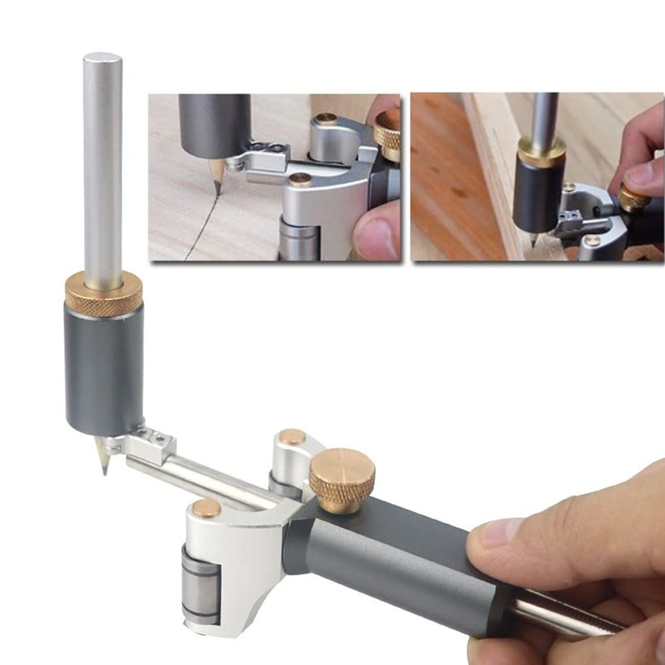 Woodworking Linear Arc Dual-purpose Scriber Ruler Parallel Line Drawing Tool