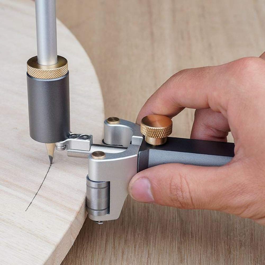 Woodworking Linear Arc Dual-purpose Scriber Ruler Parallel Line Drawing Tool view 5