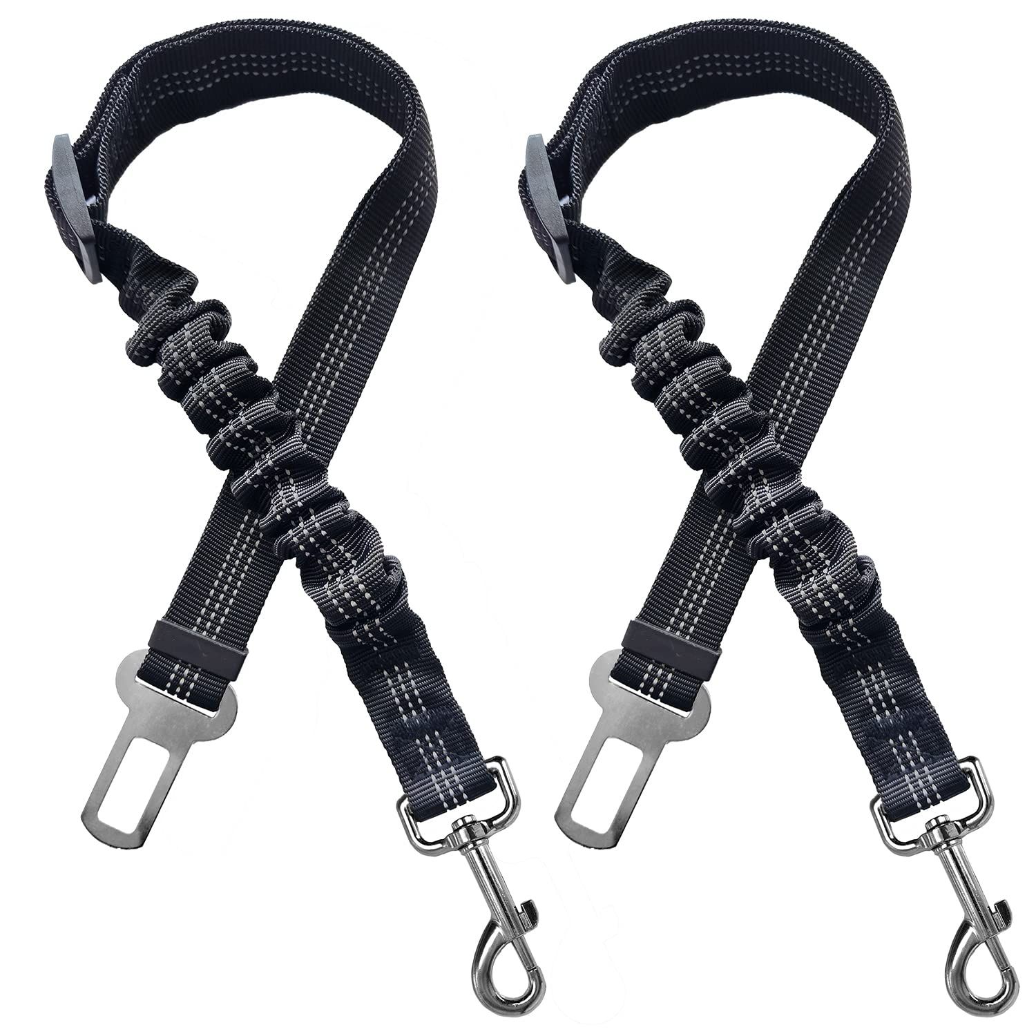 2 Dog Seatbelt Seat Belt Car Harness Leash Travel Accessories Bungee Anti