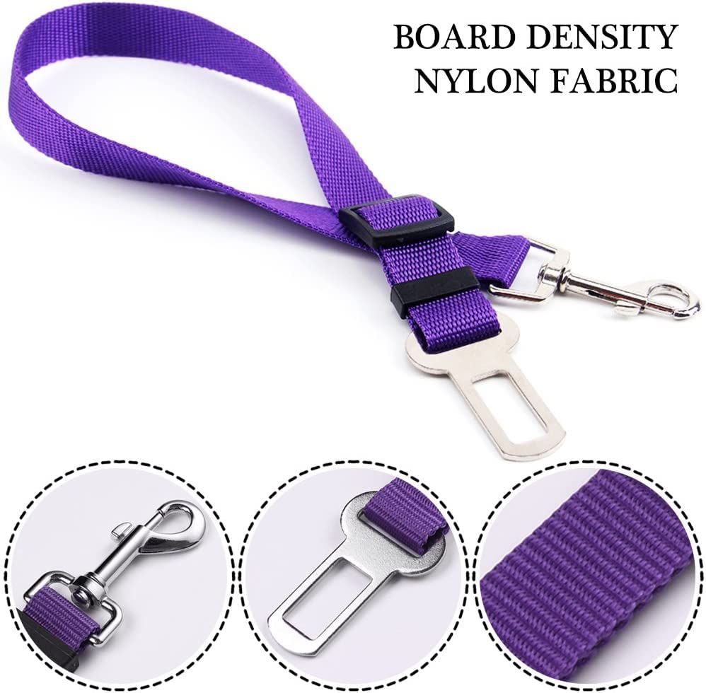 Dog Seat Belts | Pet Seat Belts | 4 Pack Dog Car Seat Belts | Adjustable Pet view 2