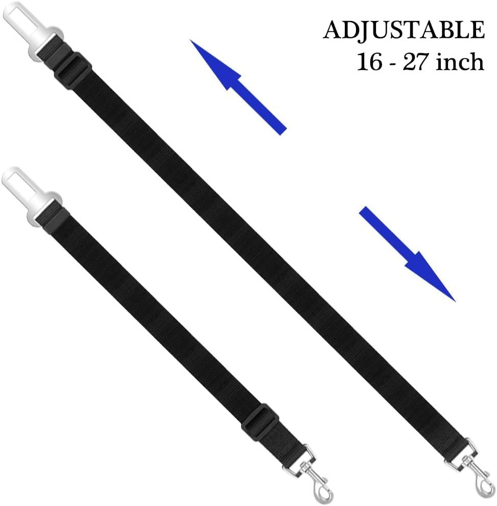 Dog Seat Belts | Pet Seat Belts | 4 Pack Dog Car Seat Belts | Adjustable Pet view 4