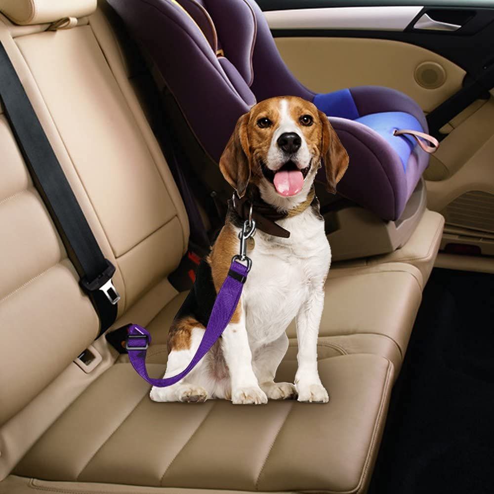Dog Seat Belts | Pet Seat Belts | 4 Pack Dog Car Seat Belts | Adjustable Pet view 5