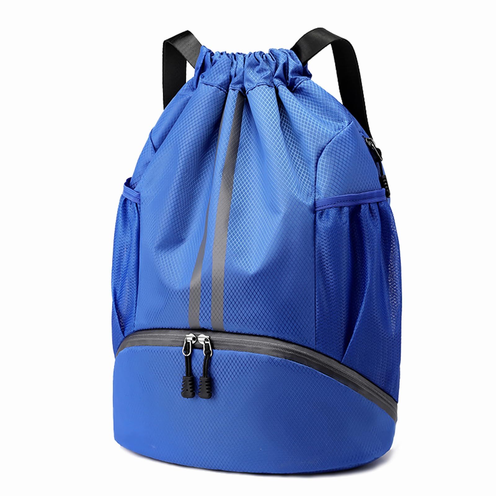 Hoedia Sports Drawstring Backpack - String Swim Gym Bag with Shoes Compartment