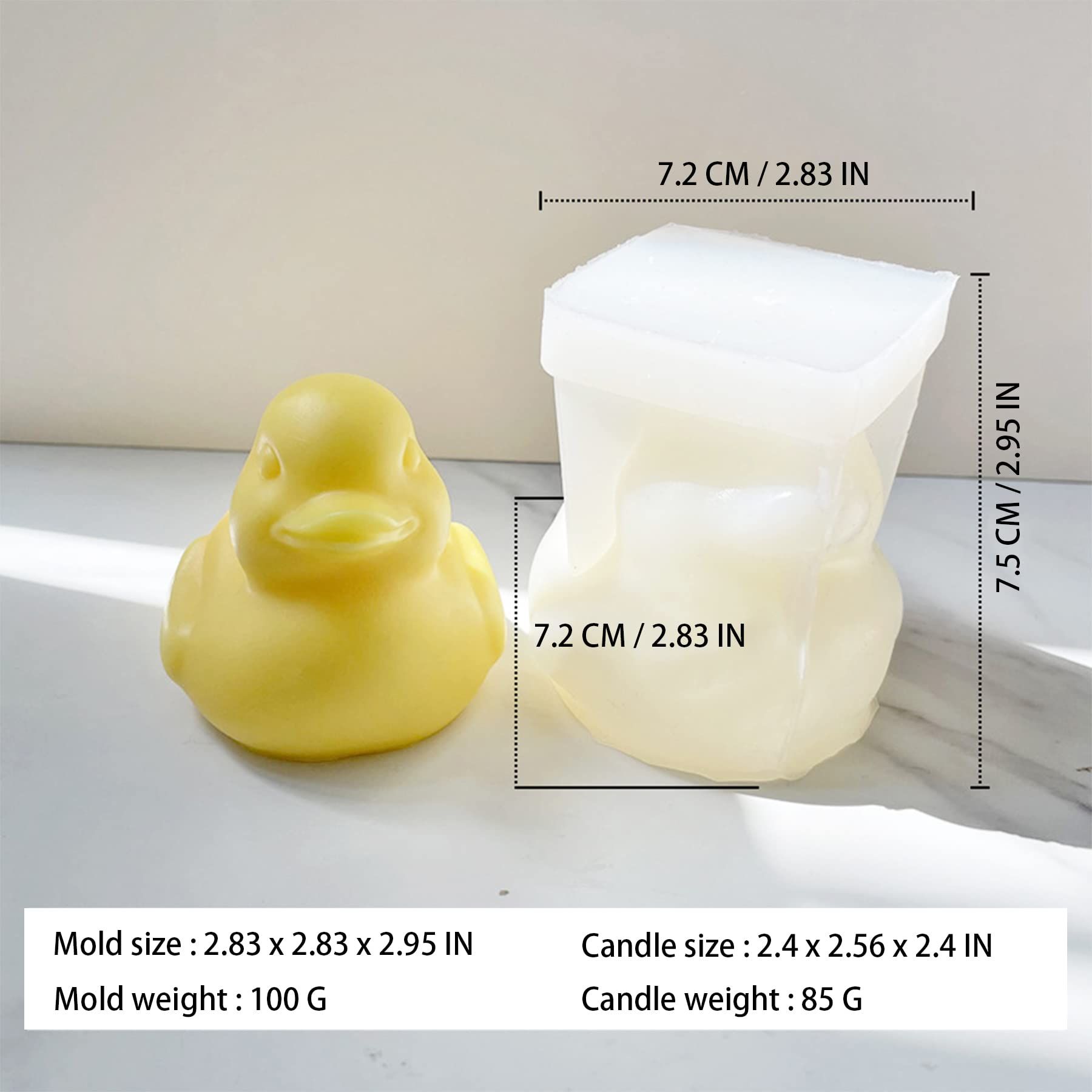 3D Duck Candle Silicone Molds Animal Resin Casting Mould for DIY Candle Making view 2