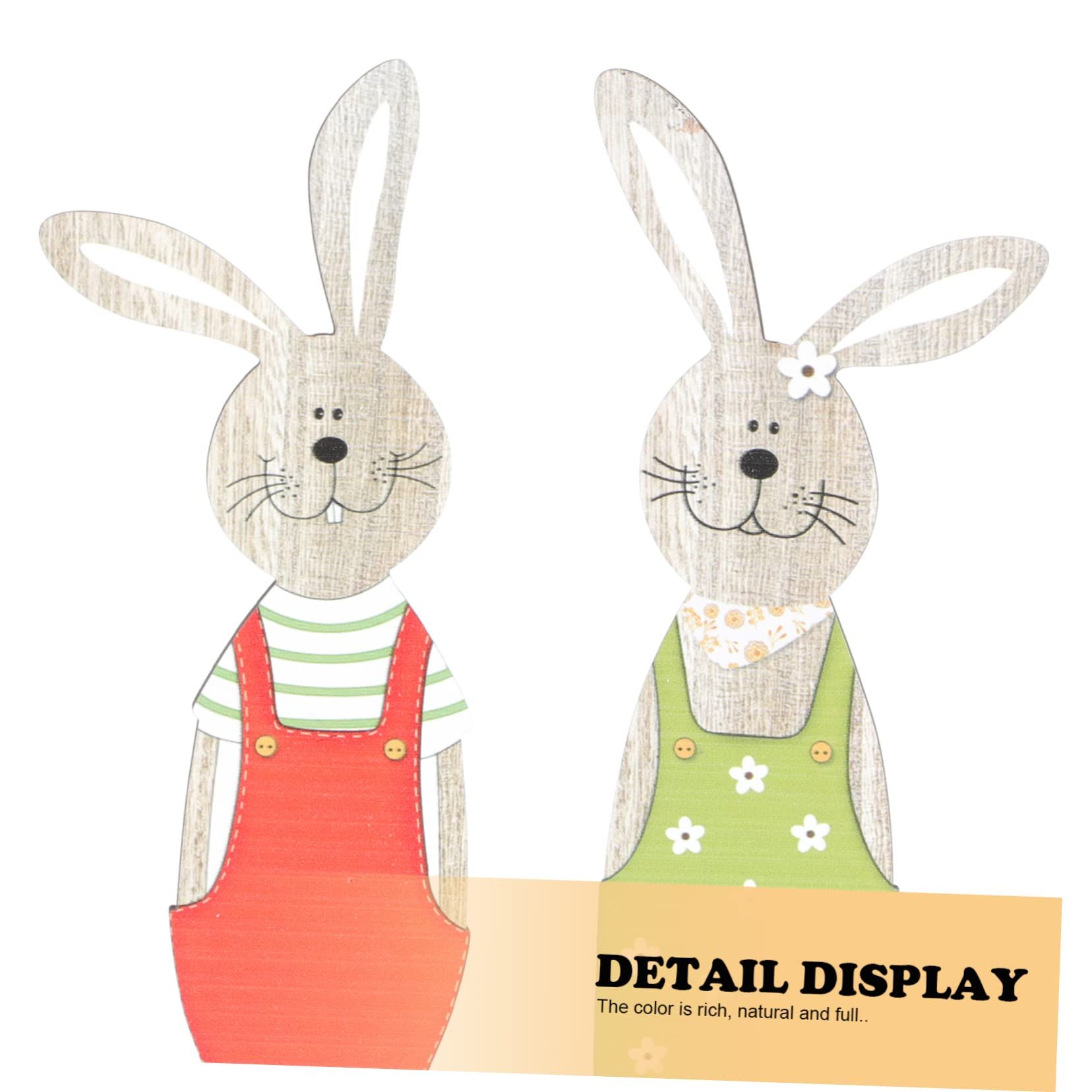 1 Pair Rabbit Ornament Rustic Home Decor Rustic Decorations Country Home Decor view 4