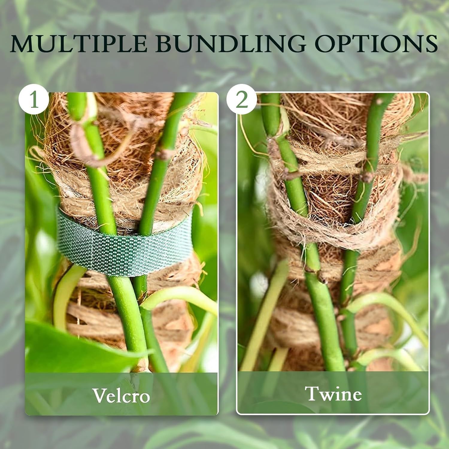 4 Pack Moss Pole for Plants -25 Inch Bendable Plant Stakes for Indoor view 4