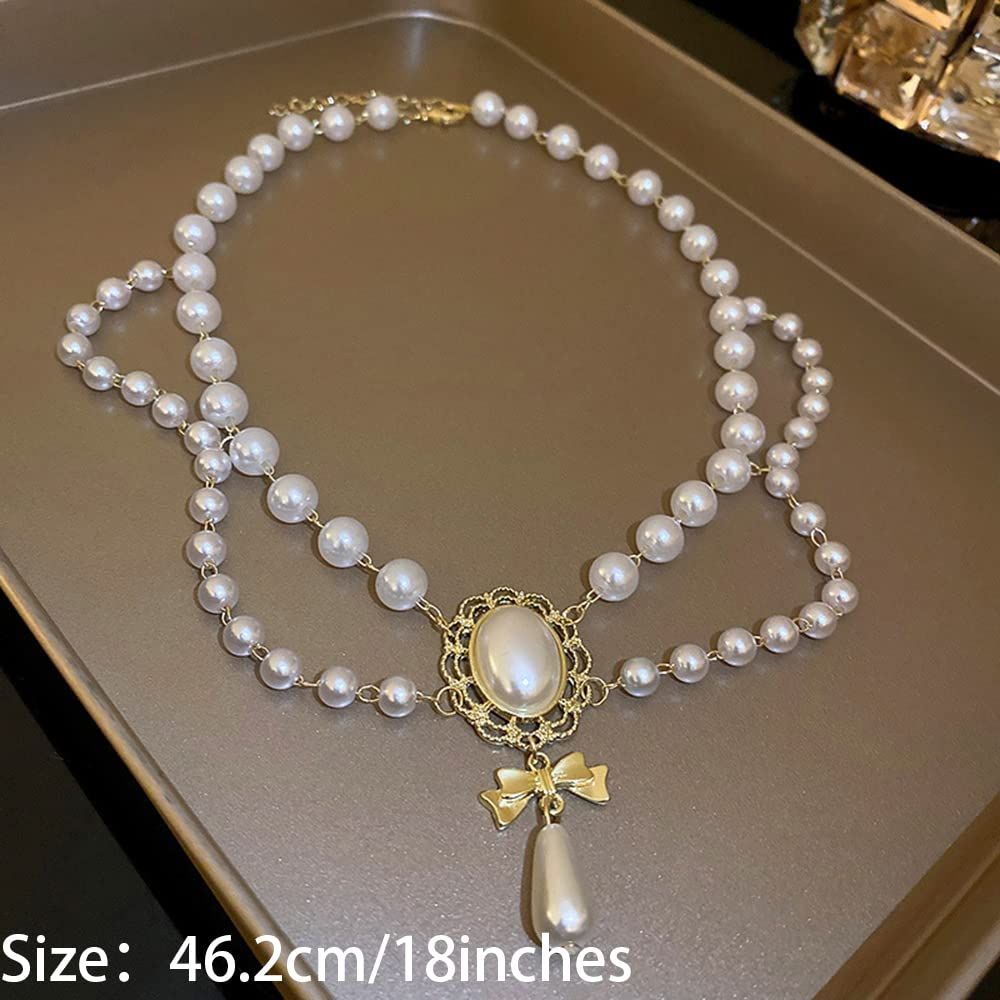 Pearl Necklaces for Women Chunky Pearl Necklaces Big Pearl Necklaces view 4