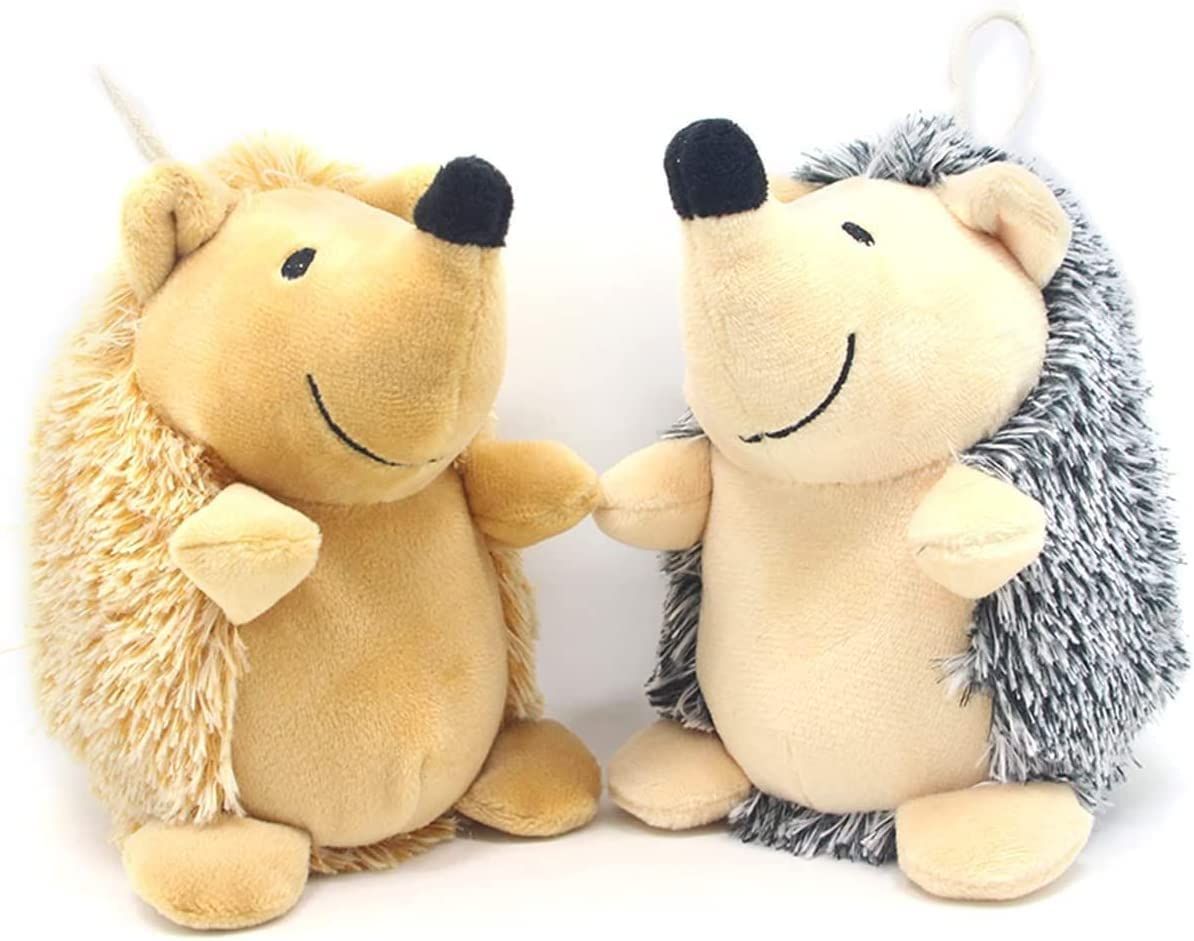 Dog Squeaky Toys, Durable Stuffed Crinkle Plush Dog Chew Toys for Puppy
