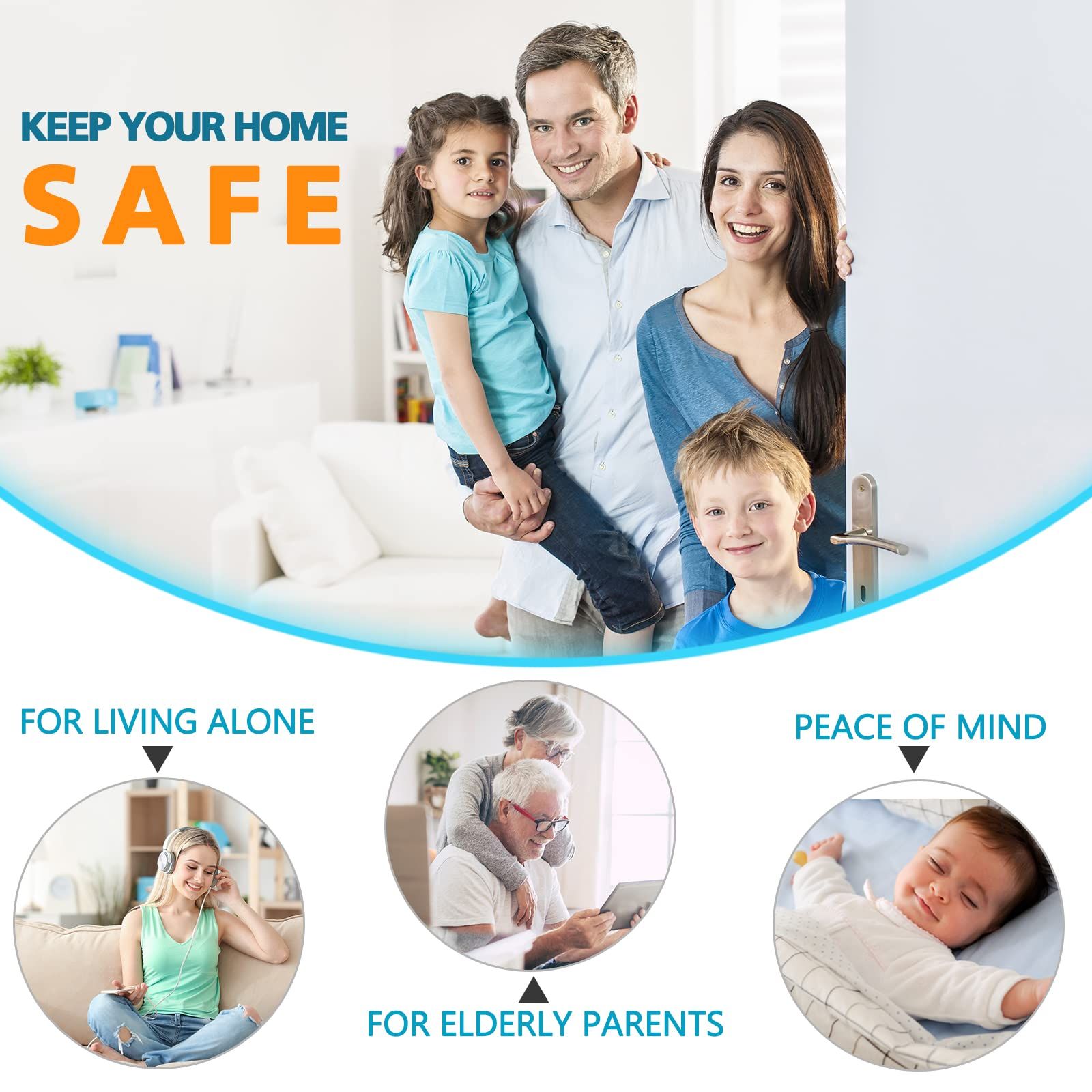 Home Security Door Reinforcement Lock - Safety Child Proof Door Locks with 8 view 5