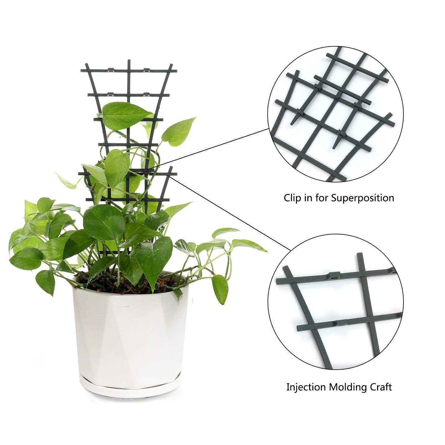 Plant Trellis Indoor, 6Pcs Stackable Plant Trellis for Climbing Plants Indoor view 5