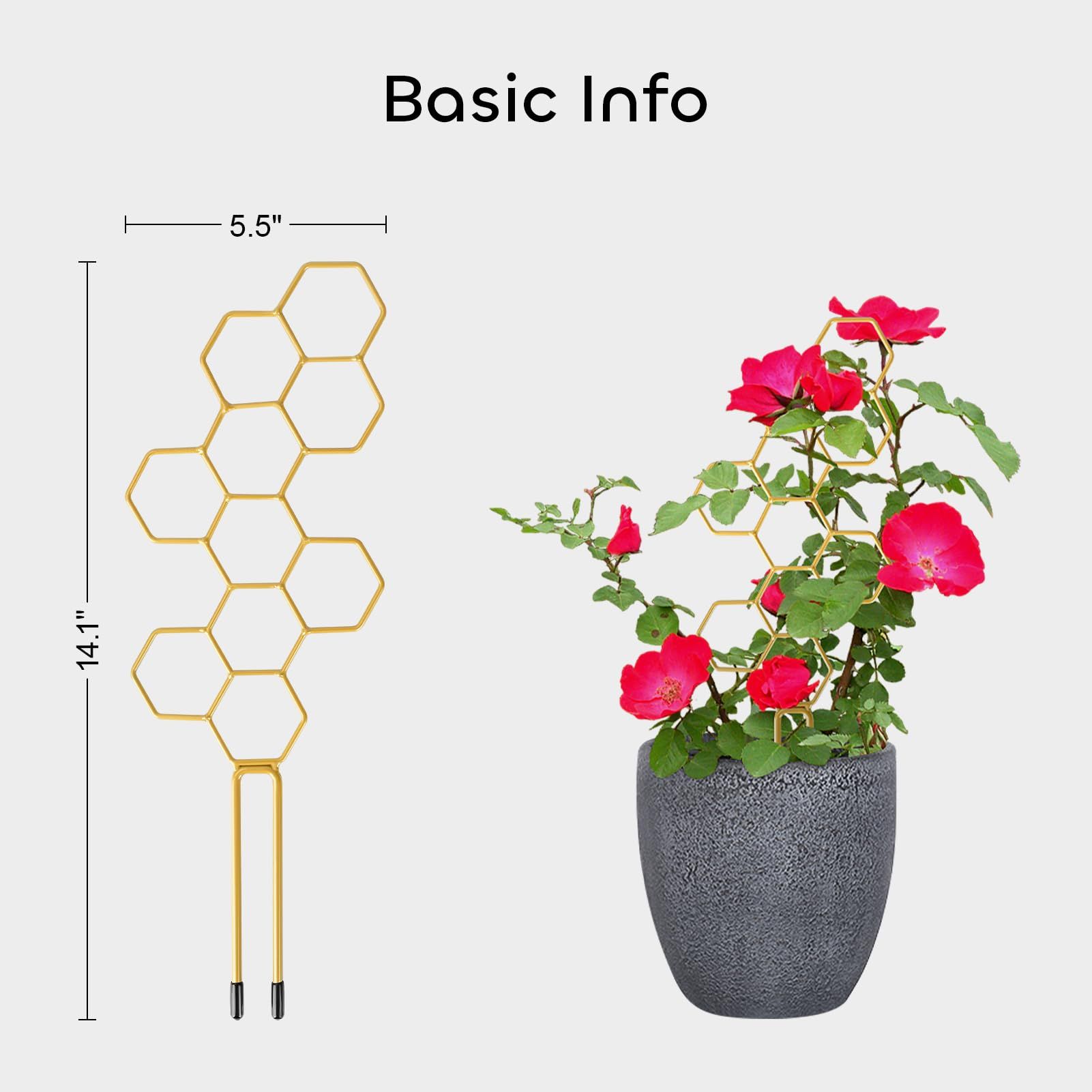 2 Pcs 14" Small Plant Trellis for Climbing Plant view 2