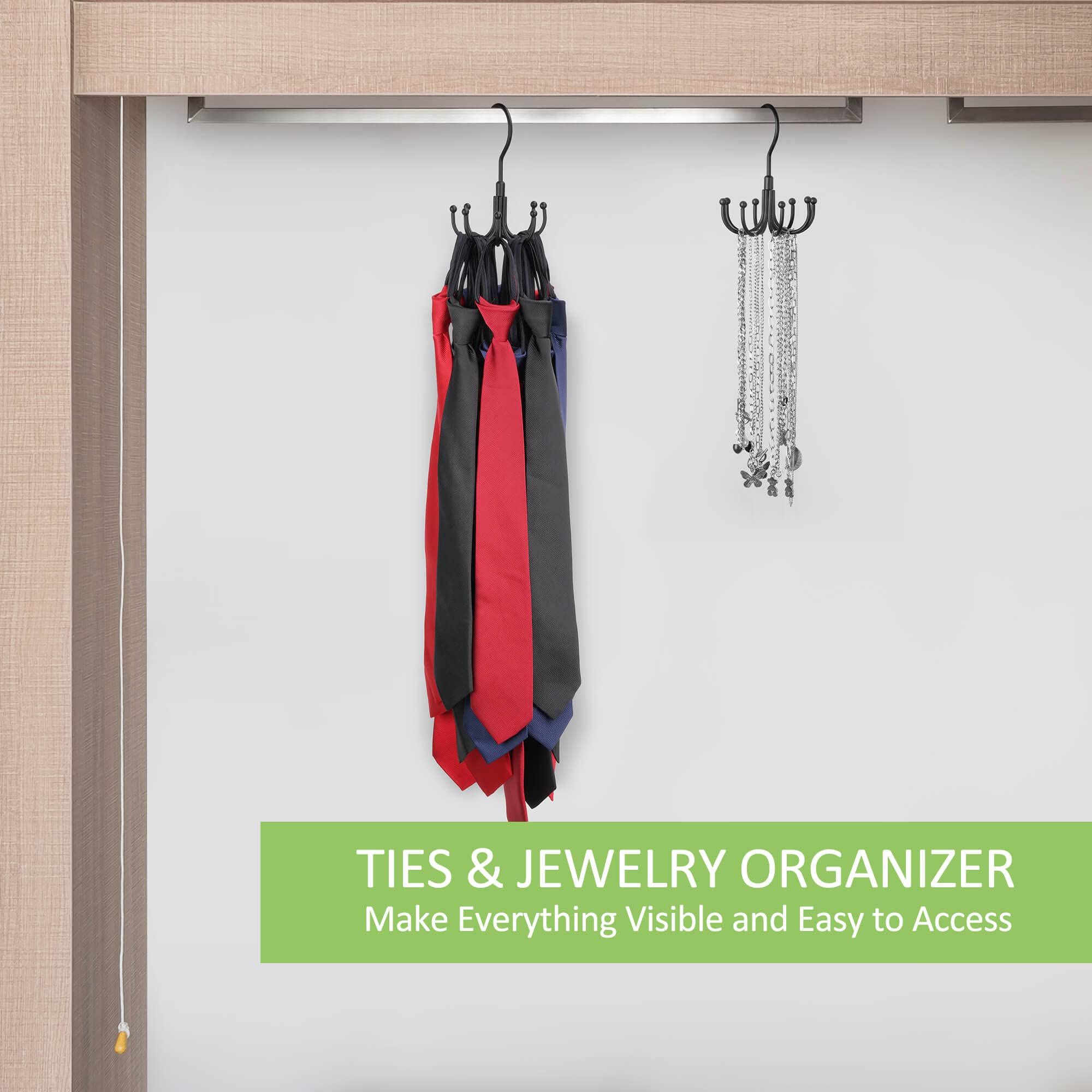 Belt Hanger, Rotatable Belt Organizer for Closet, Accessories Rack, Space view 3
