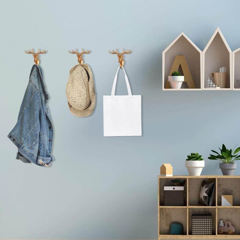 Animal Head Hook Vintage Deer Head Animal for Hanging Clothes Hat Scarf Key view 4