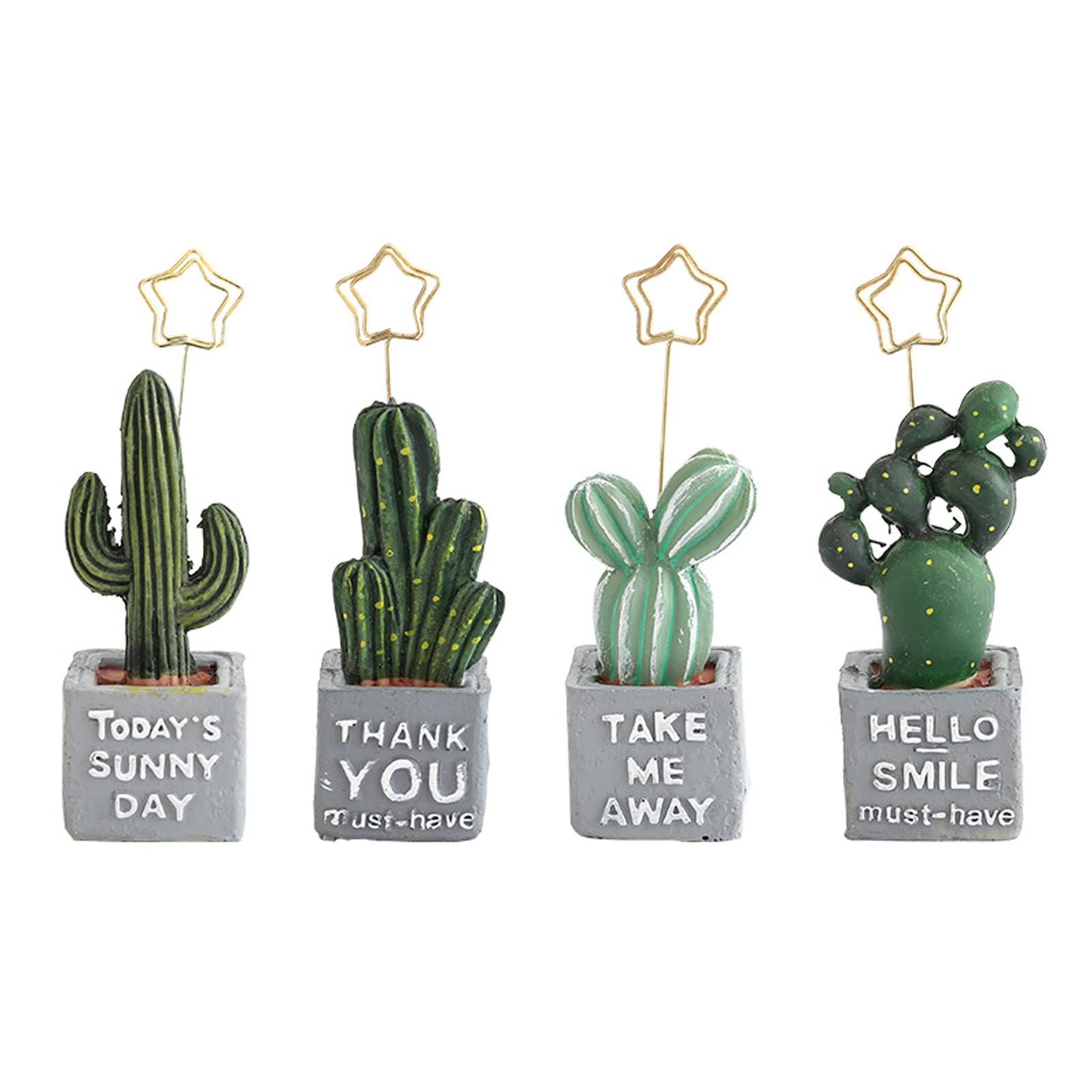 6 pcs Cute Flower Table Card Memo Holder Stand
