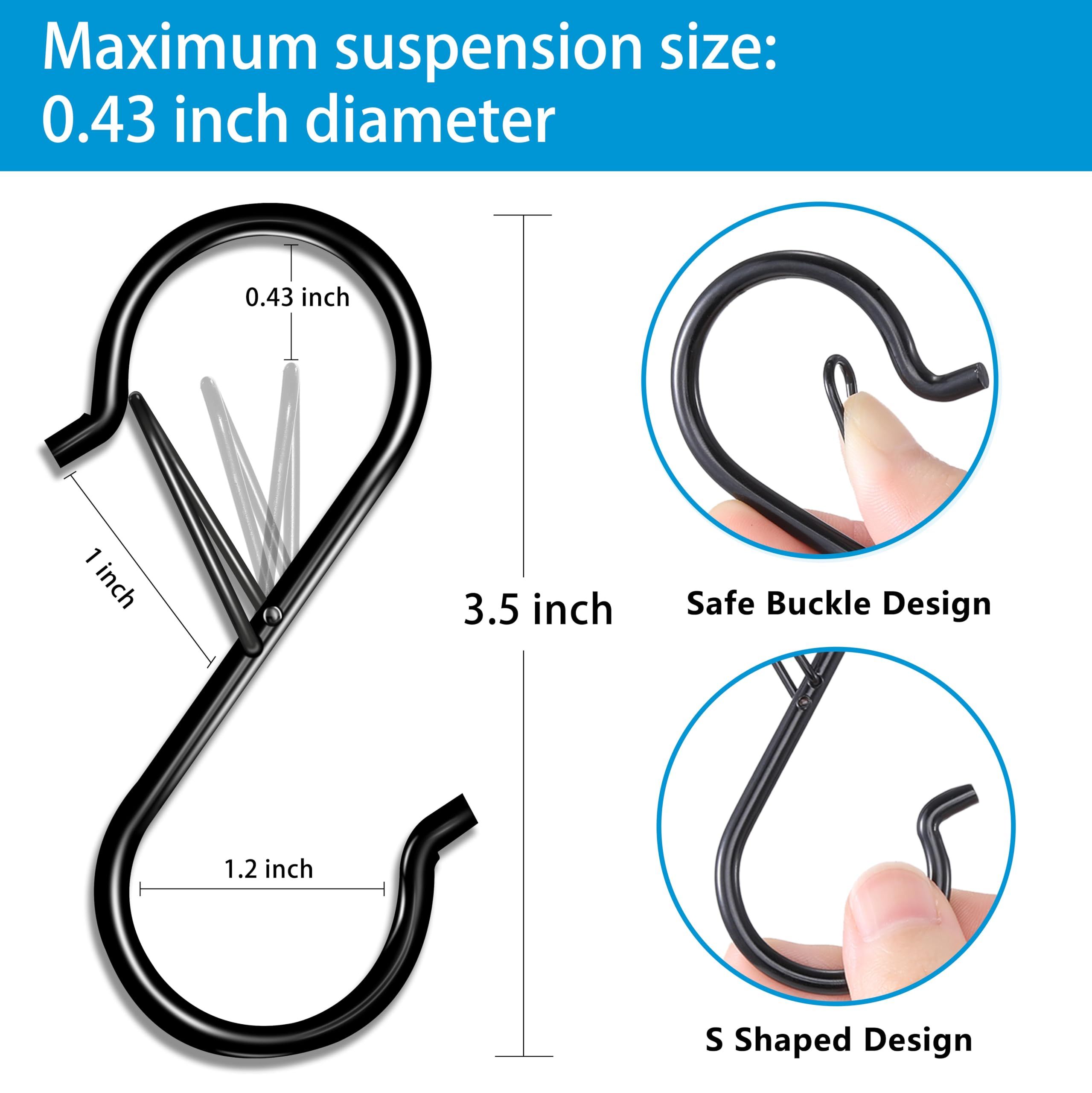 17 Pcs S Hooks for Hanging Safety Buckle view 5