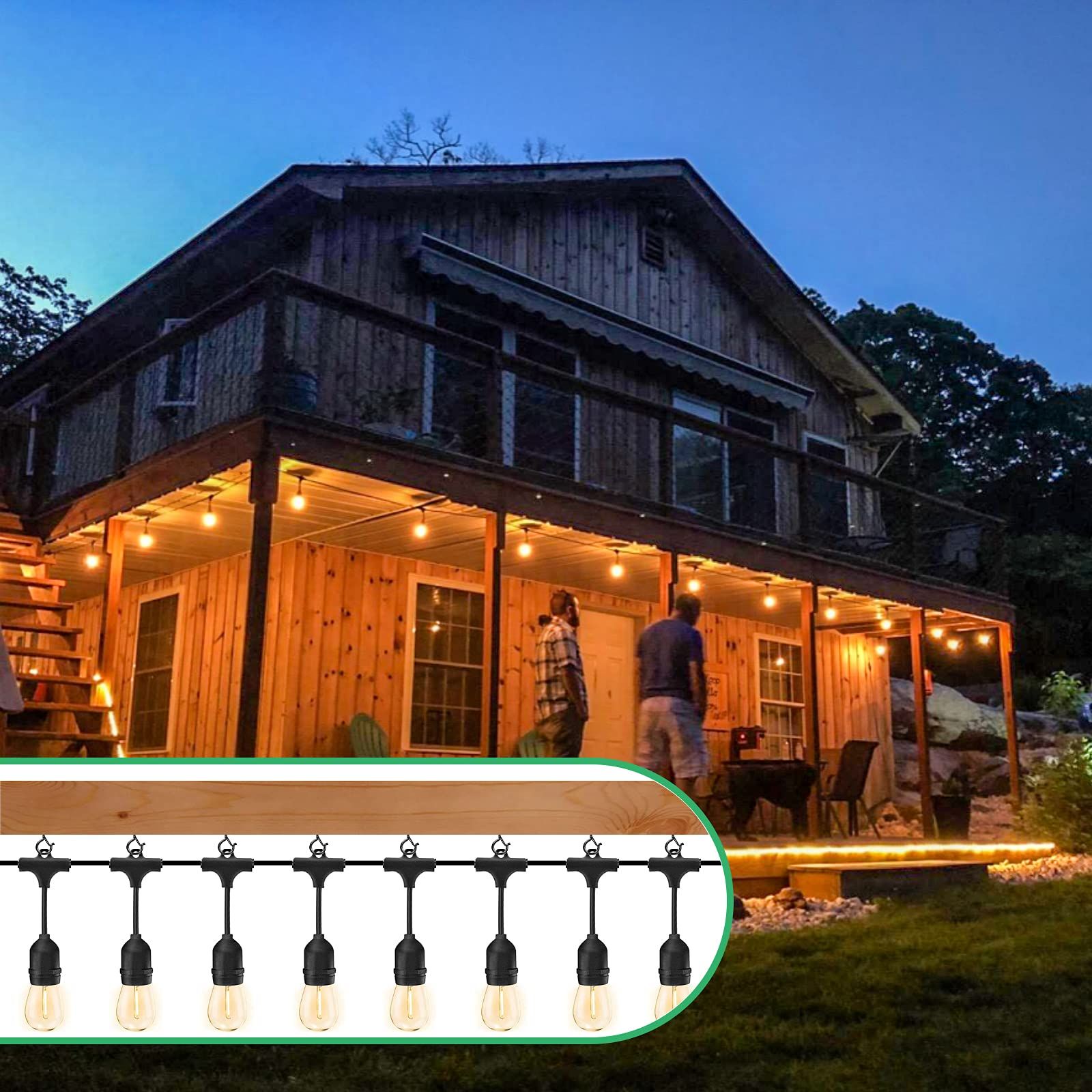 20 PCS Screw in Hooks for Outdoor String Lights view 2