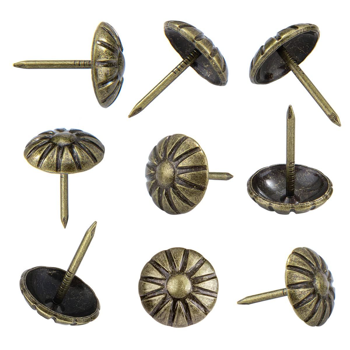 100pcs Upholstery Tacks, 7/16 Inch Furniture Tacks for Upholstery, Decorative