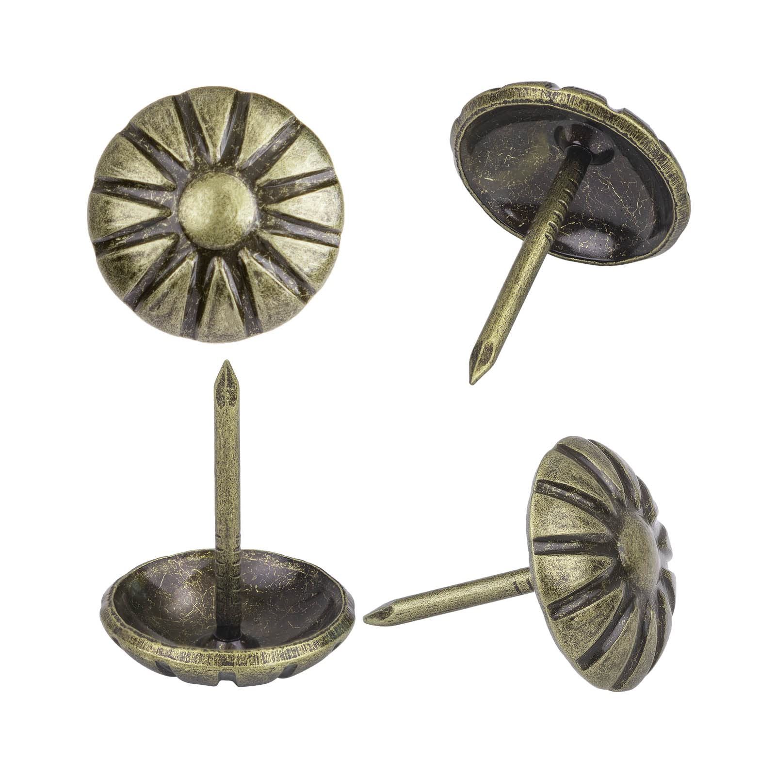 100pcs Upholstery Tacks, 7/16 Inch Furniture Tacks for Upholstery, Decorative view 3