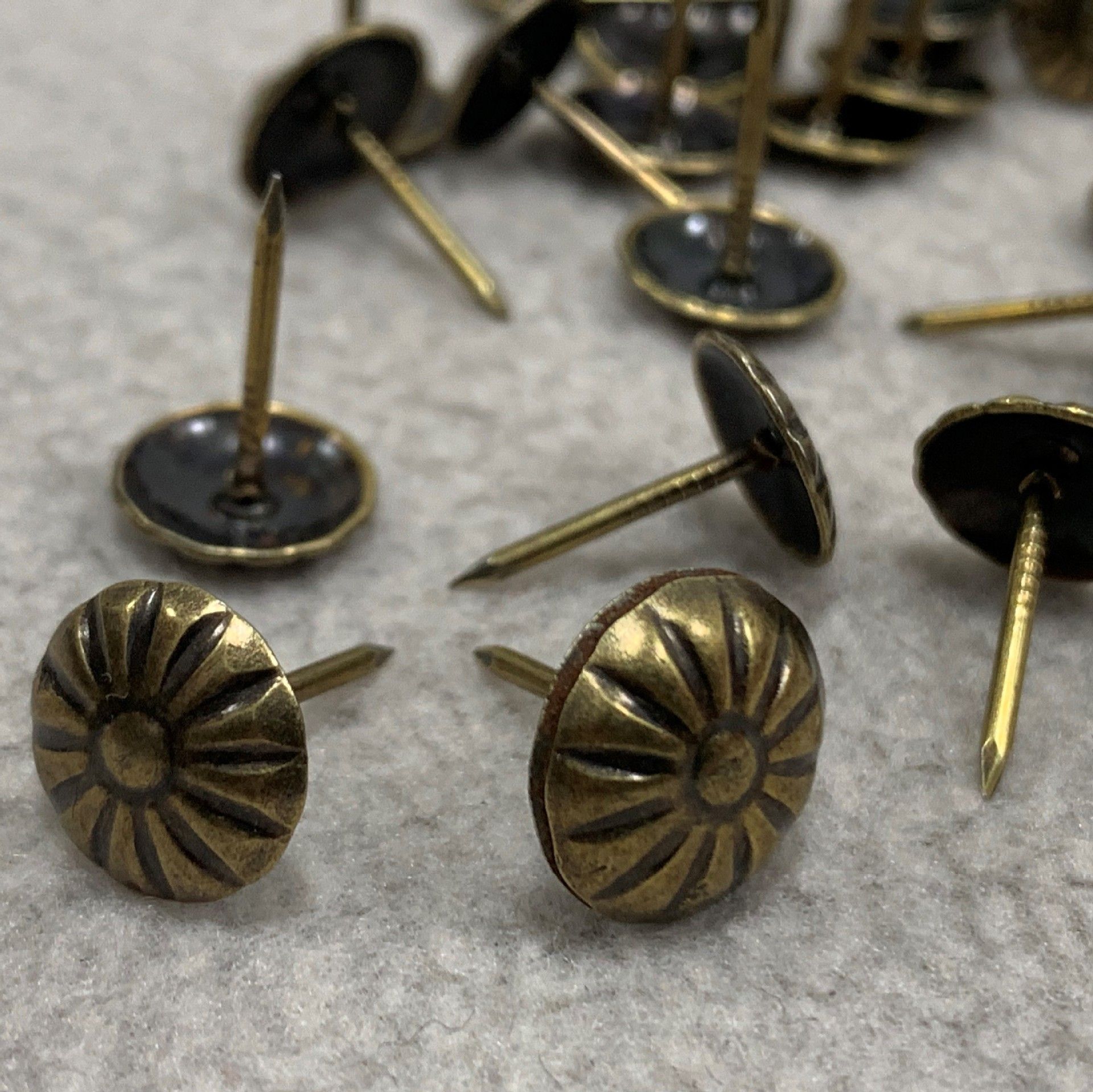100pcs Upholstery Tacks, 7/16 Inch Furniture Tacks for Upholstery, Decorative view 4