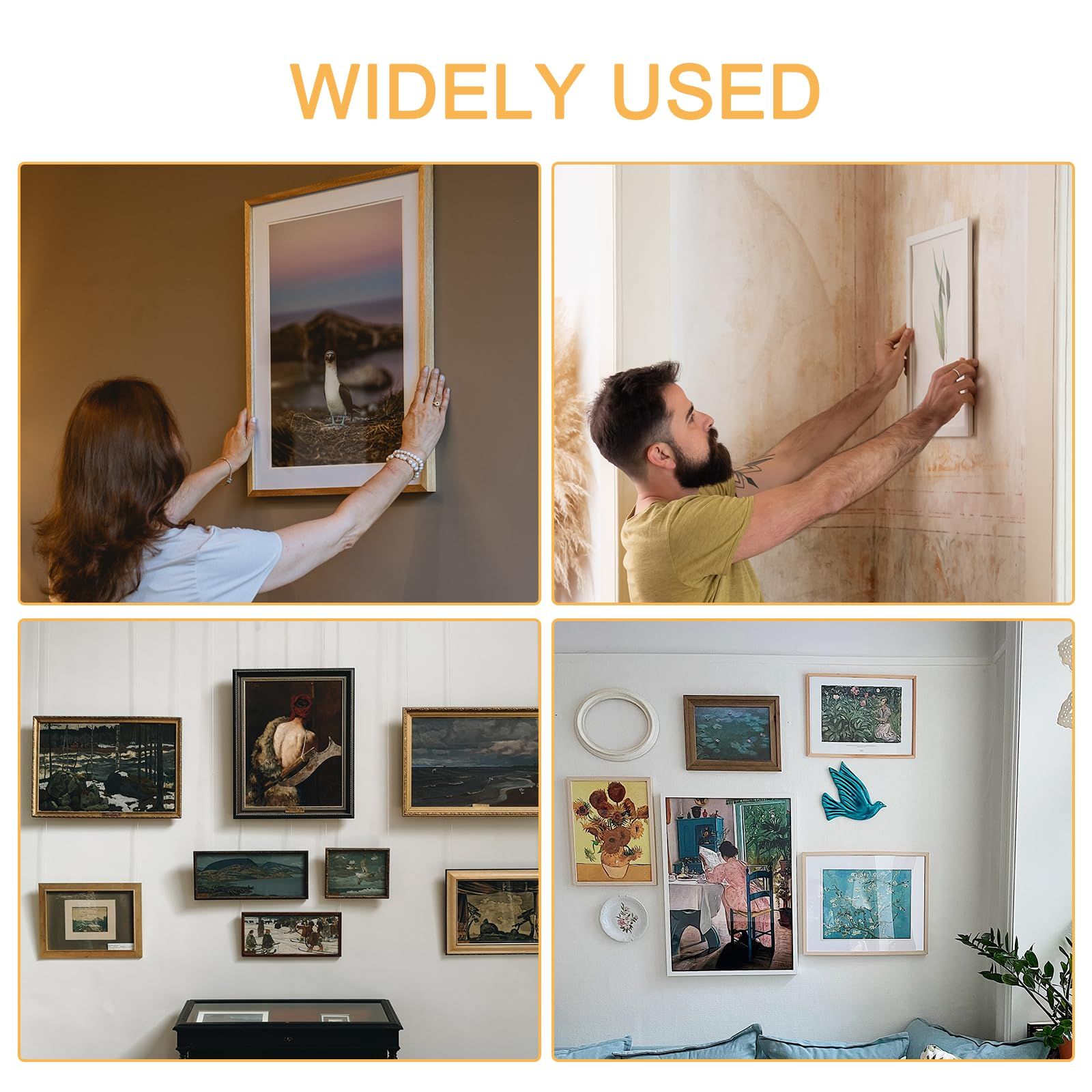 Picture Hangers, 180pcs Picture Hooks with Nails, 10-100lbs Picture Hanging view 4