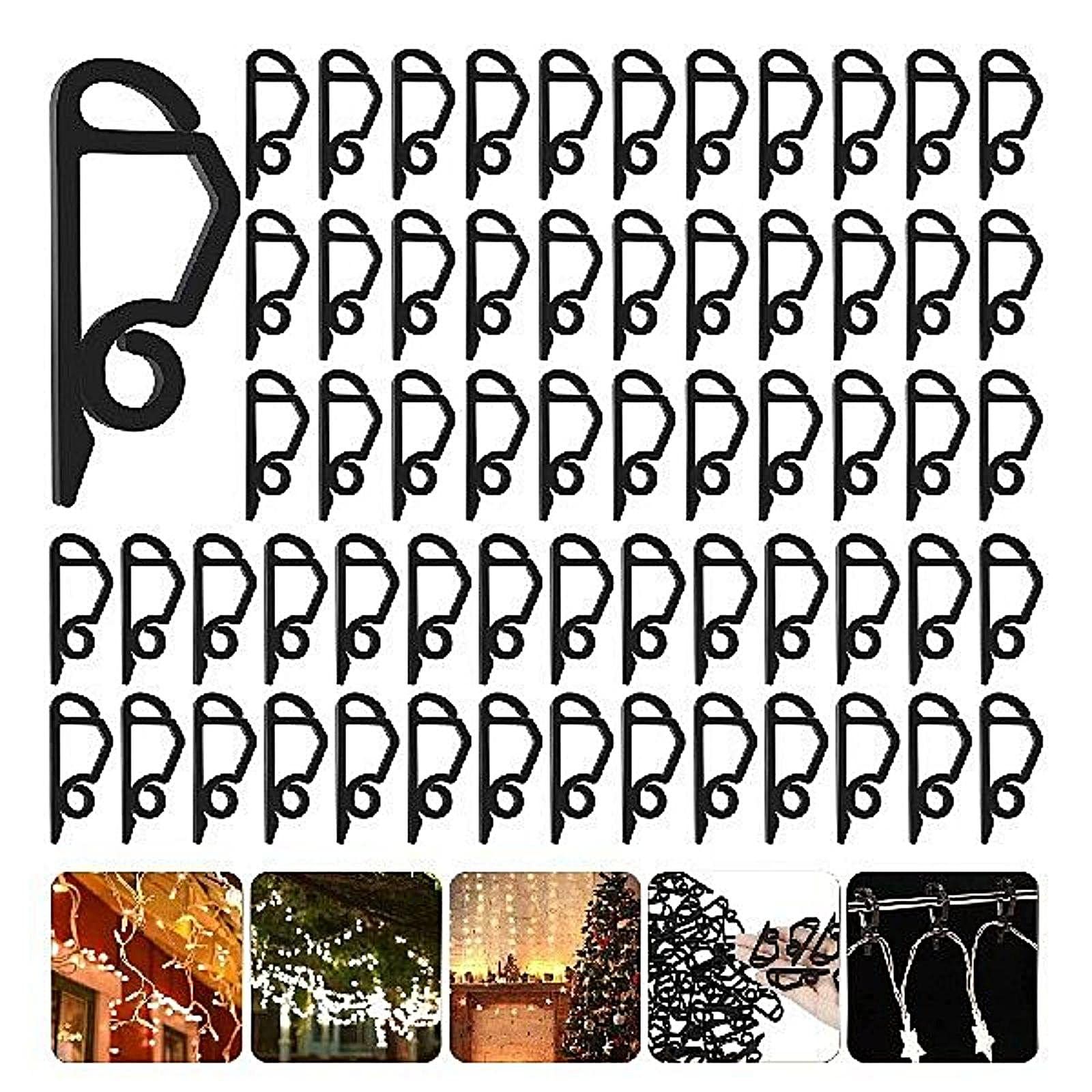 120 Pcs Light Clips Outside Gutter Hooks - Plastic Holiday Gutter Light view 2
