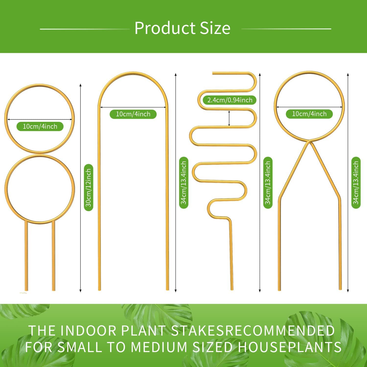 4 Pcs Small Metal Trellis for Potted Plants view 2