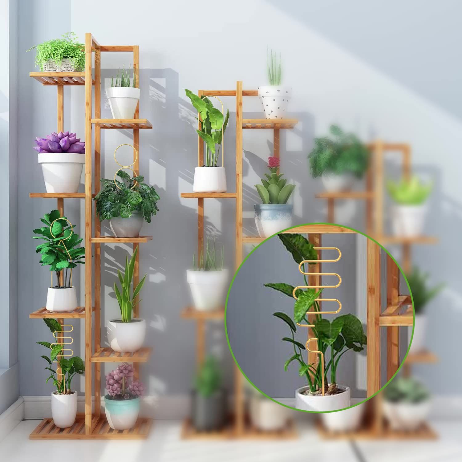 4 Pcs Small Metal Trellis for Potted Plants view 5