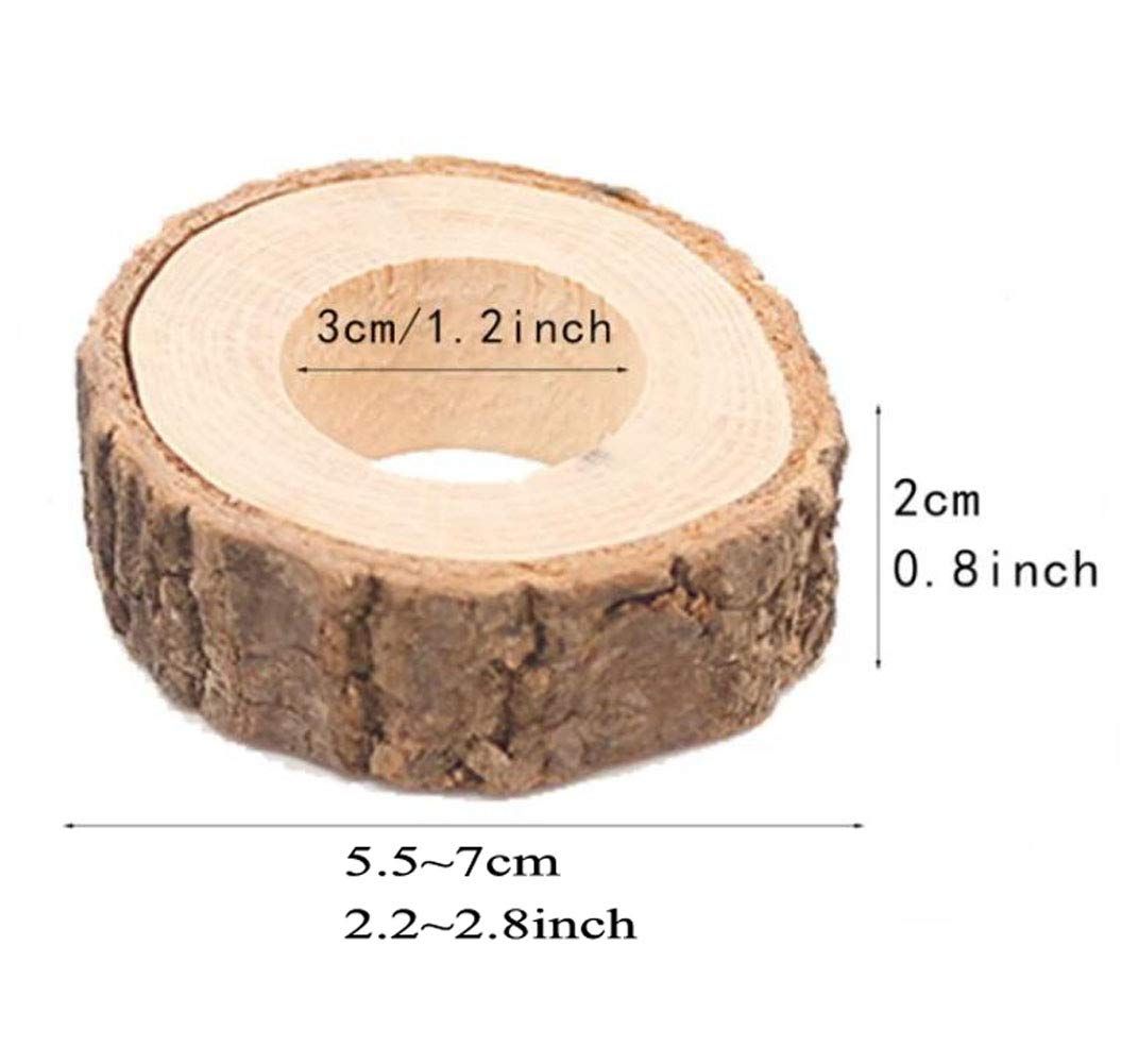 Wooden Napkin Rings Buckle - 10 Pcs Rustic Buckle Holder Decoration Adornment view 2