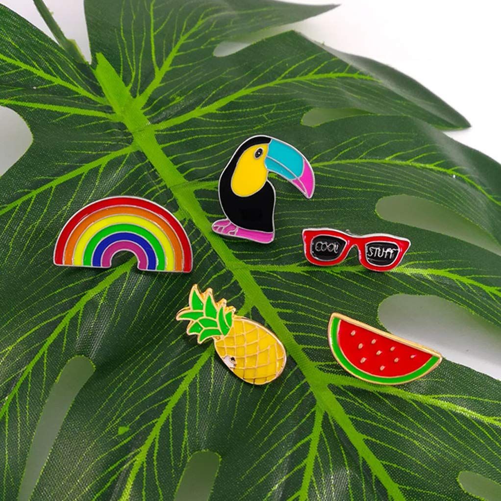 Funny Enamel Brooch Pin Set Cute Cartoon Brooches Lapel Pins Badge for Kids view 5