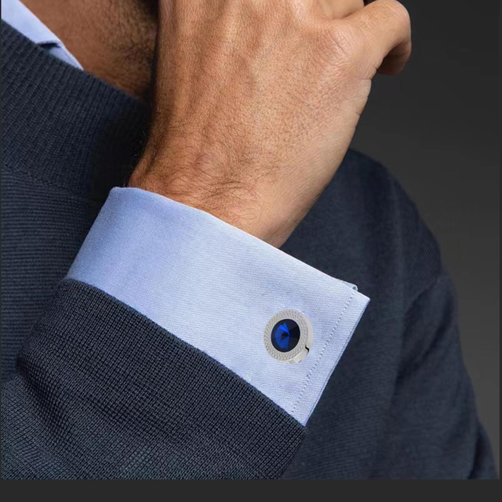 4 Pairs cufflinks set,fashion Cufflinks set for men Women Tuxedo Shirt Studs view 3