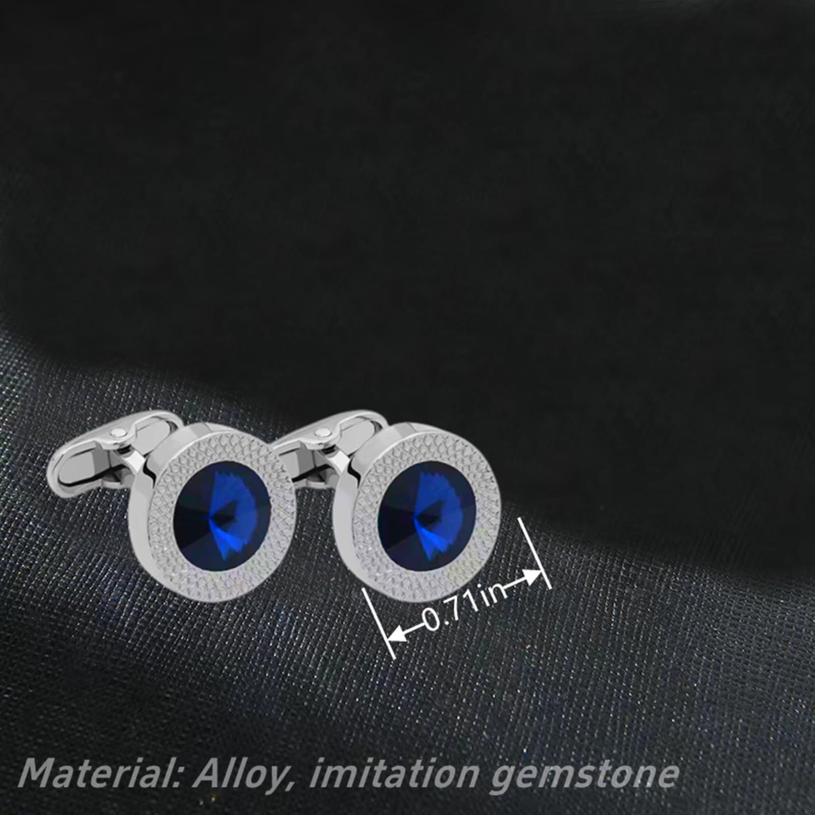 4 Pairs cufflinks set,fashion Cufflinks set for men Women Tuxedo Shirt Studs view 5