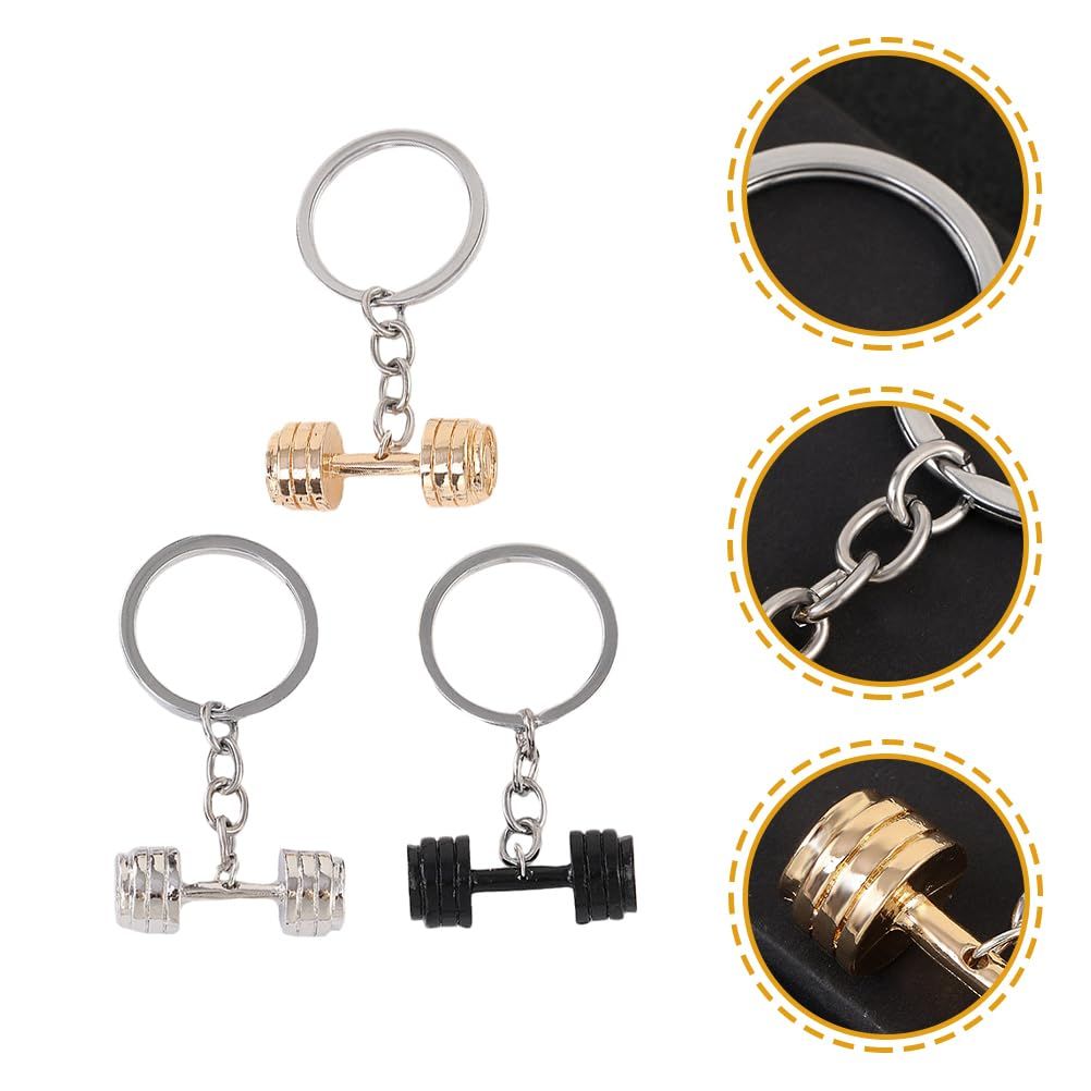 Keychain for Boyfriend Husband Father 3 Pcs Dumbbell Shape Key Chains Birthday view 2
