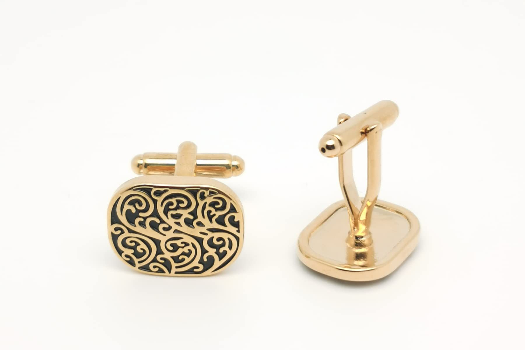 Vintage Roman Lover Pattern Cuff Links in Gift Box Universal Cufflinks for Men view 5