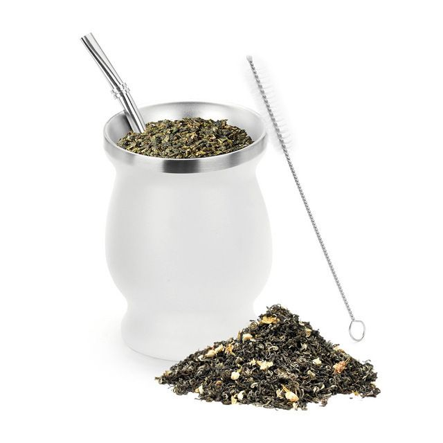 Natural Gourd/Tea Cup Set White (Original Traditional Cup - 8 oz)