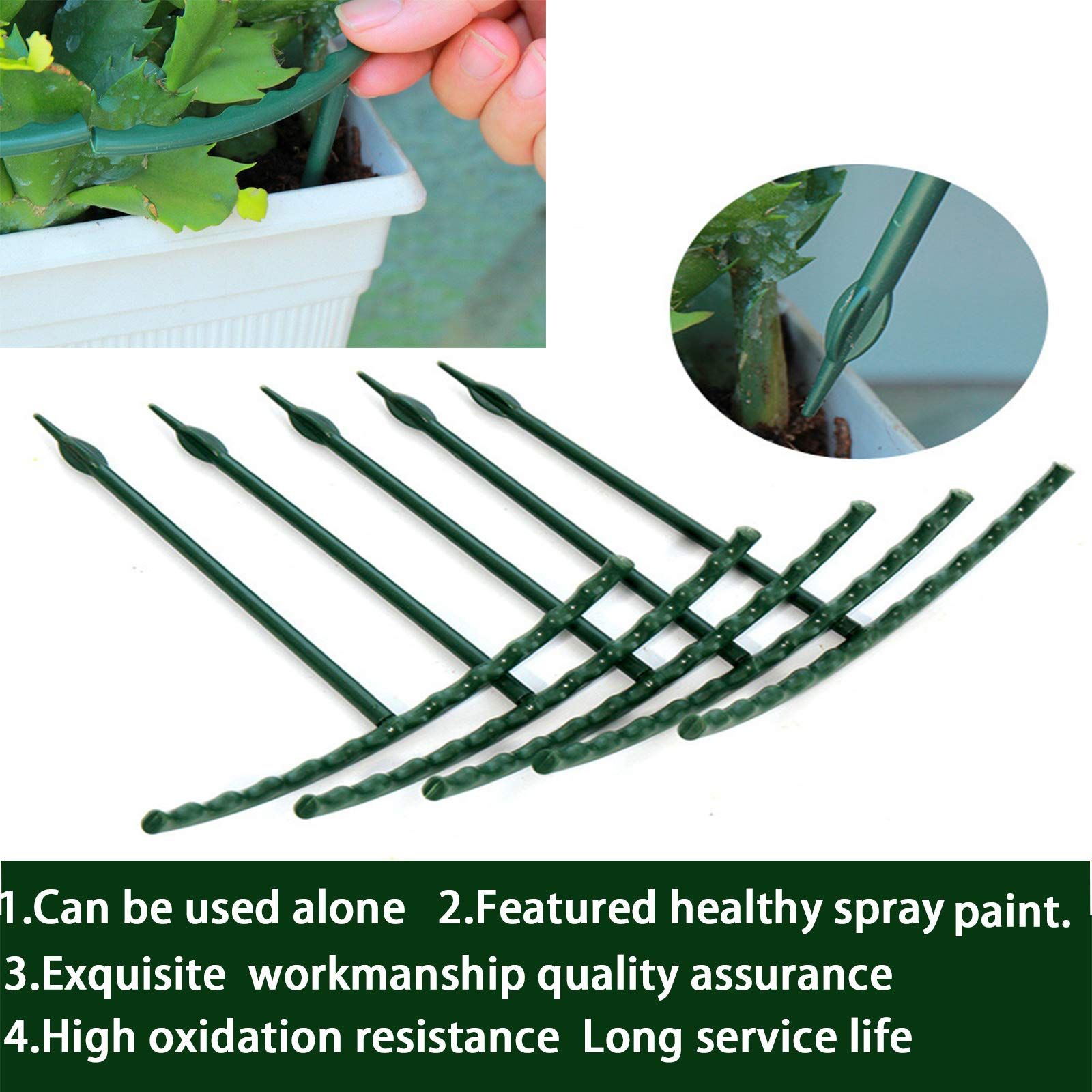 12Pcs Plant Support Plant Stake Half Round Plant Support Ring Garden Flower view 4