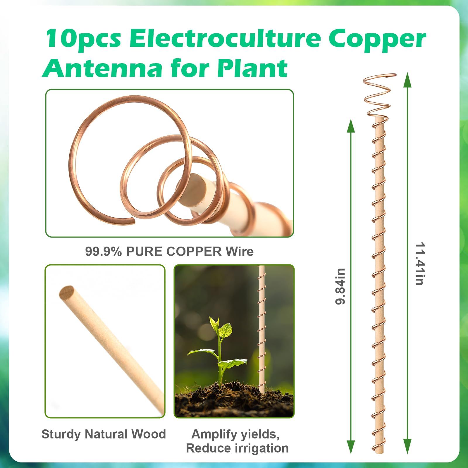 10pcs Electroculture Plant Stakes view 2