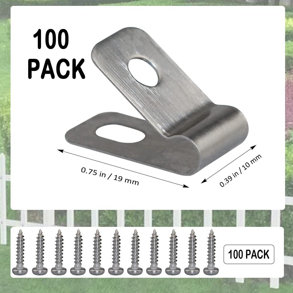 Wire Fence Clips 100 Pcs Fence Wire Clamps Stainless Steel Fencing Mounting view 5