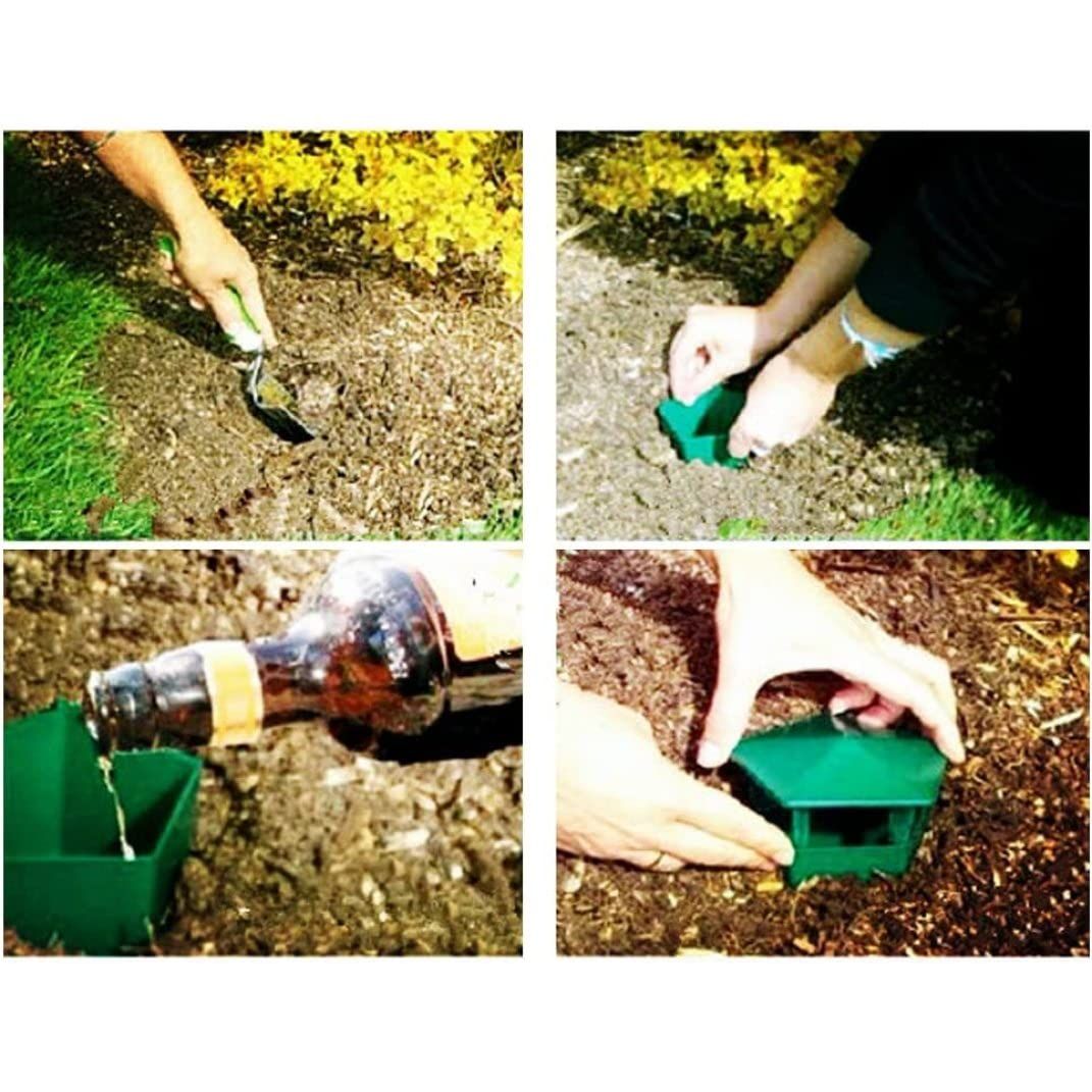 4 Pieces Beer Slug & Snail Traps Friendly to Catch Snails Catcher view 4