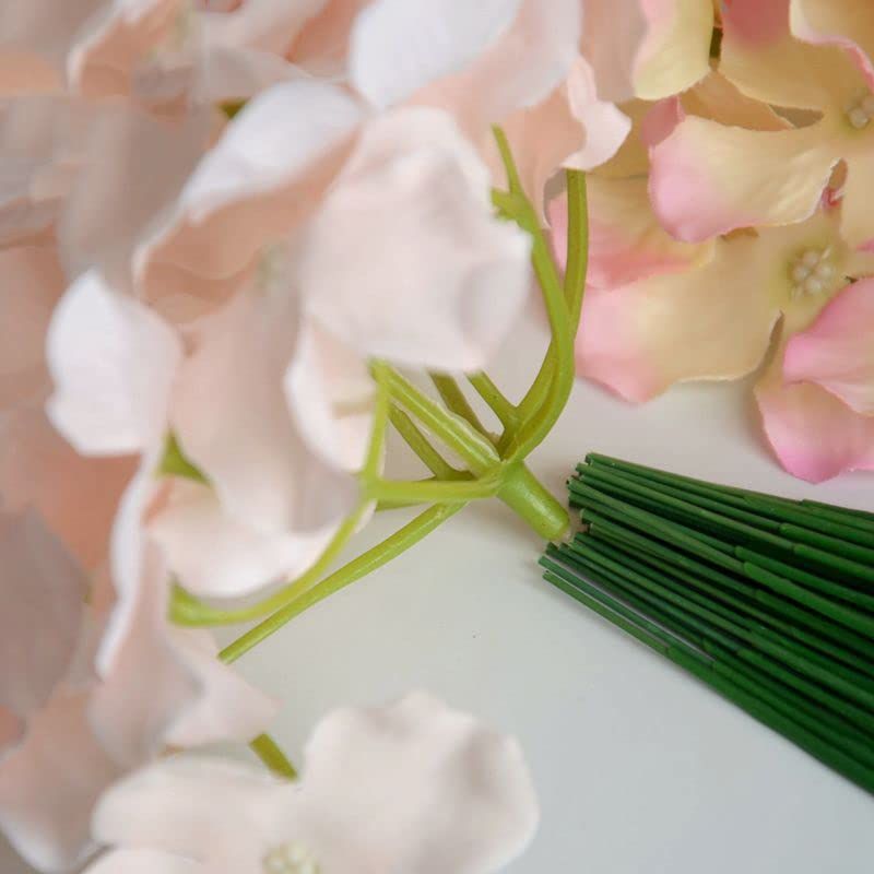 100 pcs Floral Stem Wire - Plastic Artificial Flower Green Stem Rod - Plant view 4