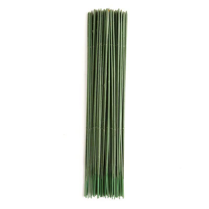 100 pcs Floral Stem Wire - Plastic Artificial Flower Green Stem Rod - Plant view 5