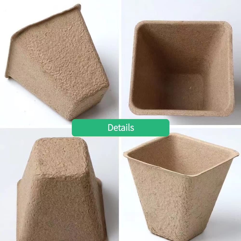 Peat Pots for Seedlings 2.4inch Plant Nursery Pots Biodegradable Seed Starter view 3