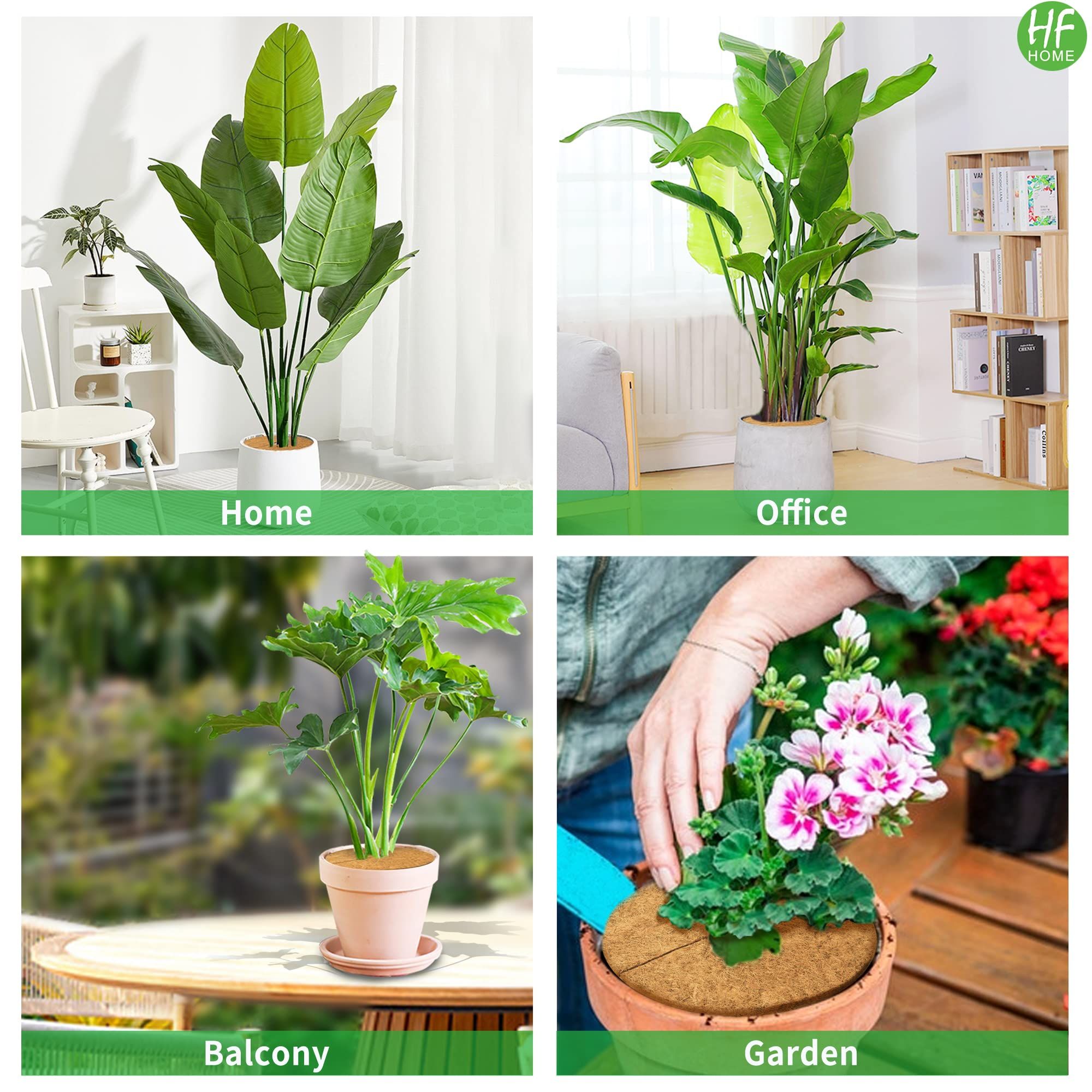 4pcs 17.5" Dia Coconut Fibers Tree Mulch Ring Protector Mat view 3