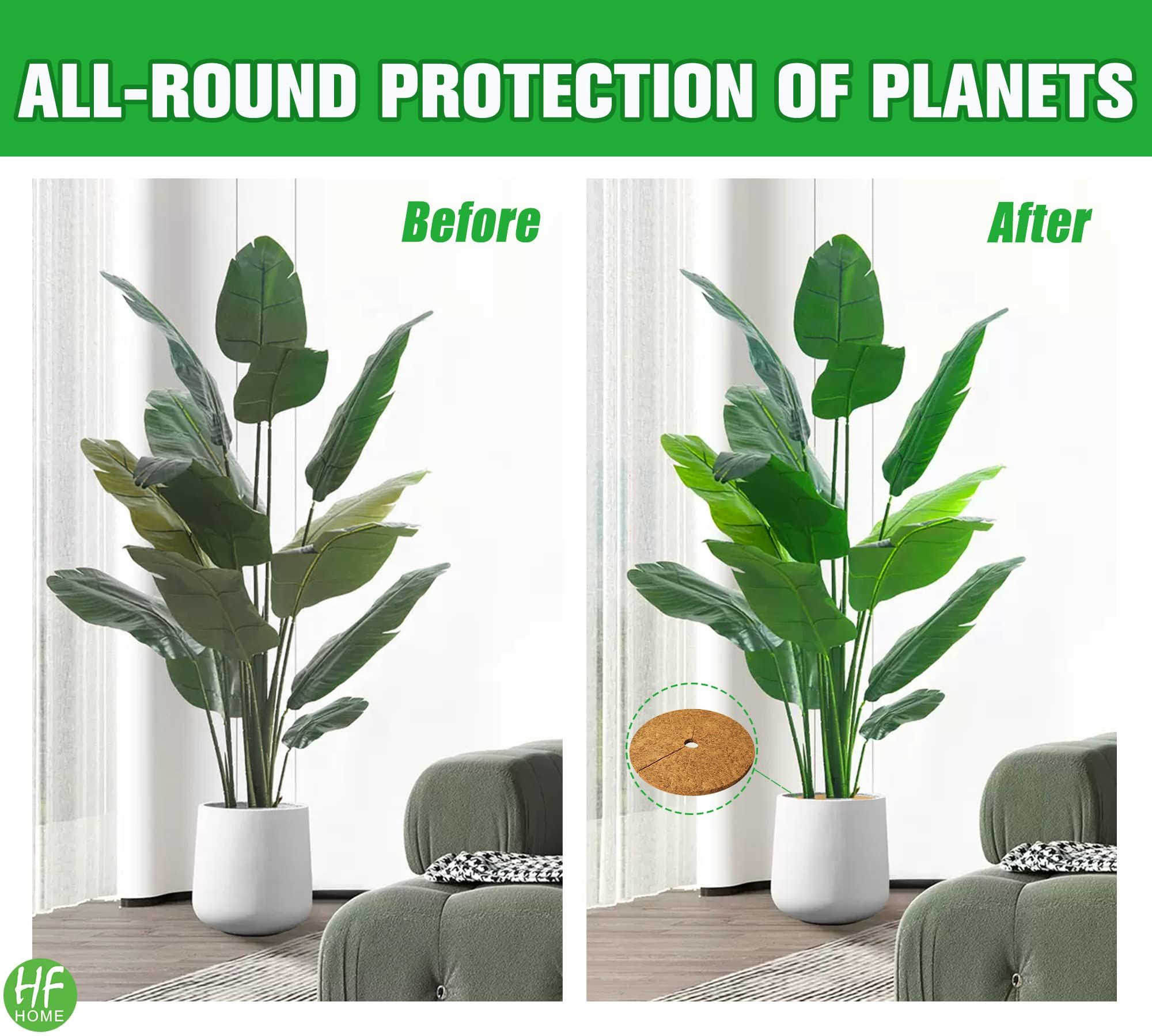 4pcs 17.5" Dia Coconut Fibers Tree Mulch Ring Protector Mat view 4