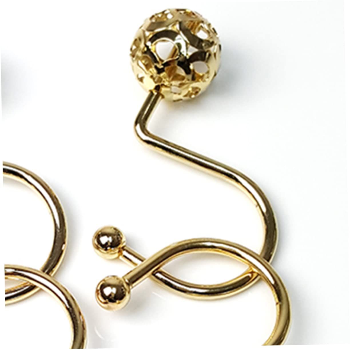 12 Count Gold Shower Curtain Rings Hooks Easy Roller Ball Shower Curtain Rings view 4