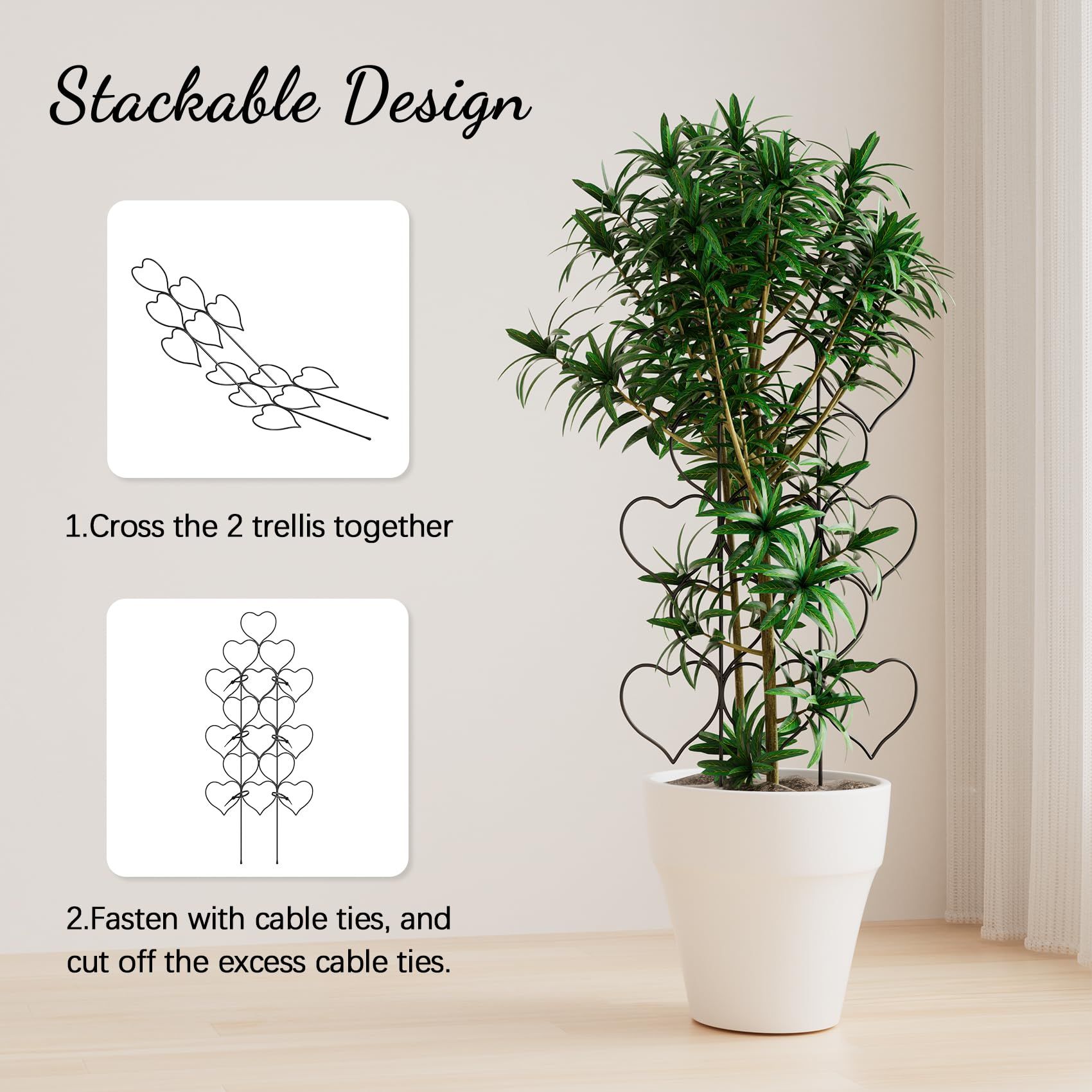 Indoor Plant Trellis for Climbing Plants view 2