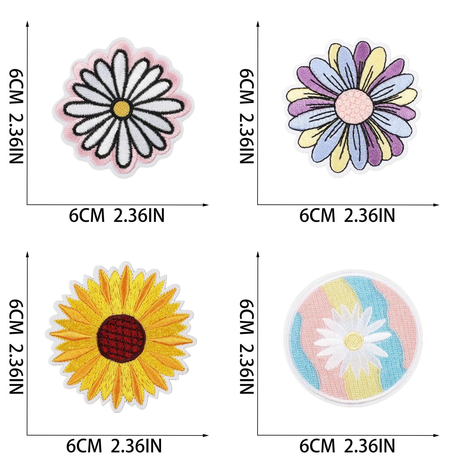 16Pcs Assorted Sunflower Daisy Flower Patch view 4