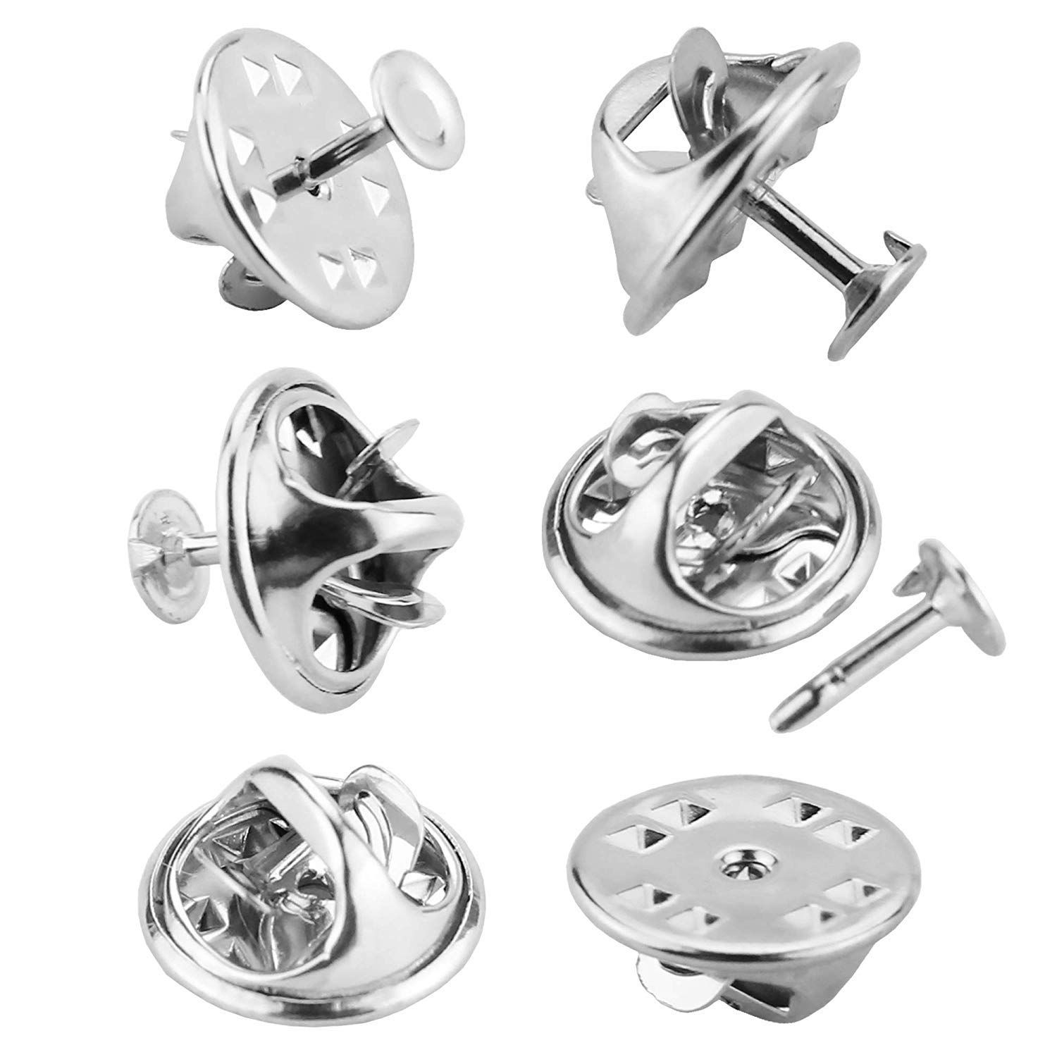 120 Pairs Butterfly Clutch Tie Tacks Pin Back Replacement with 8mm Length 4mm — image 1