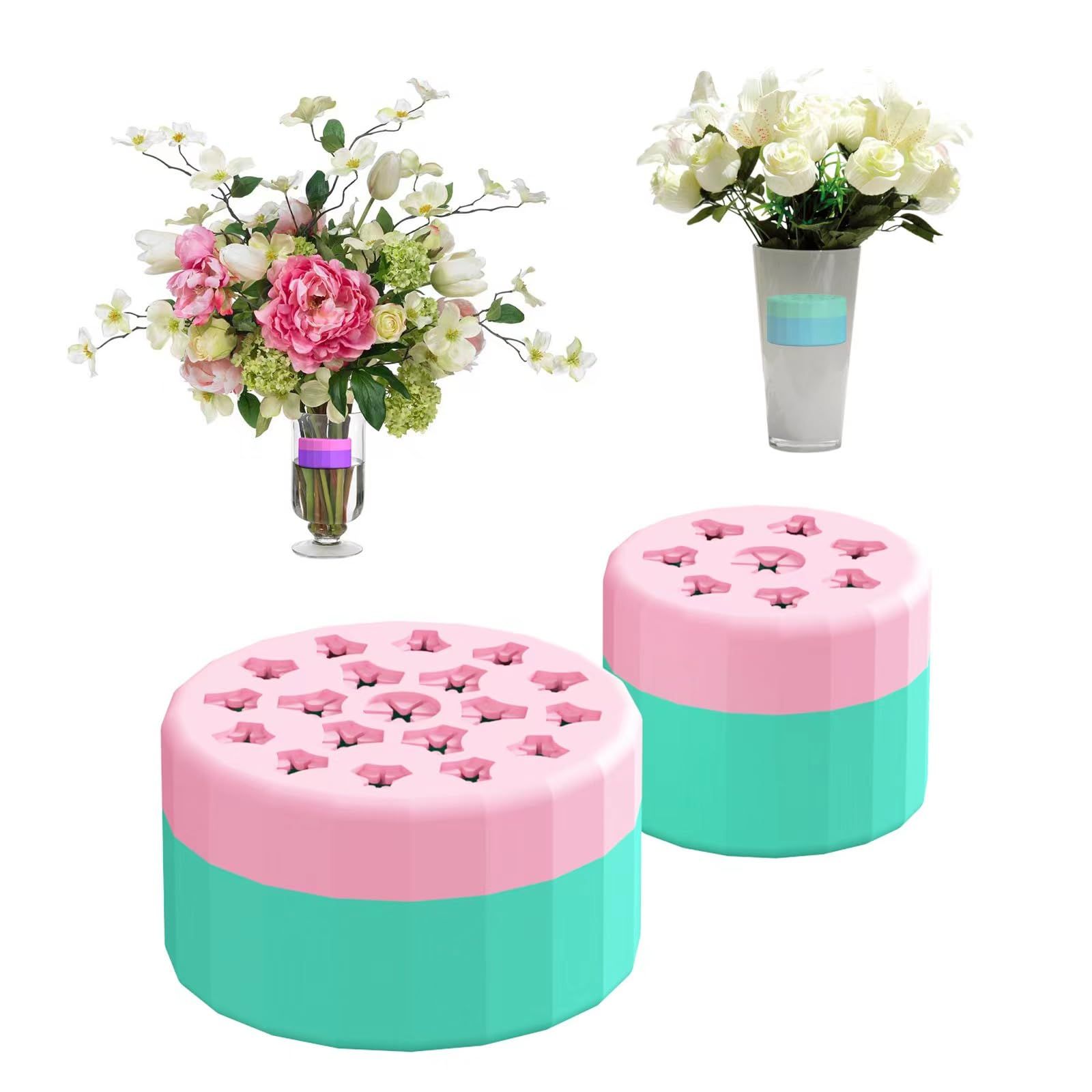 Spiral Flower Stem Holder - 2 Pack Flower Arranger Twist
