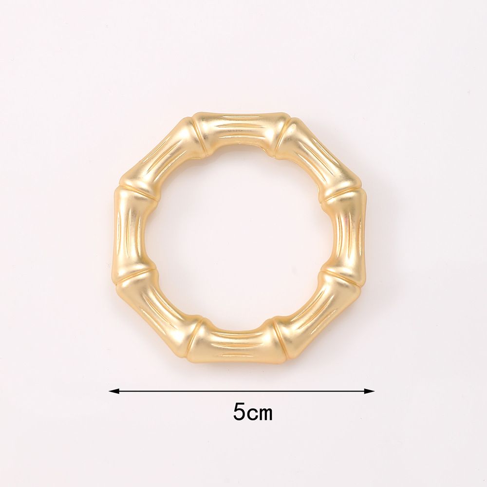 24 Pieces Metal Napkin Ring Holders Bamboo Knuckles Style Gold Napkin Holder view 4
